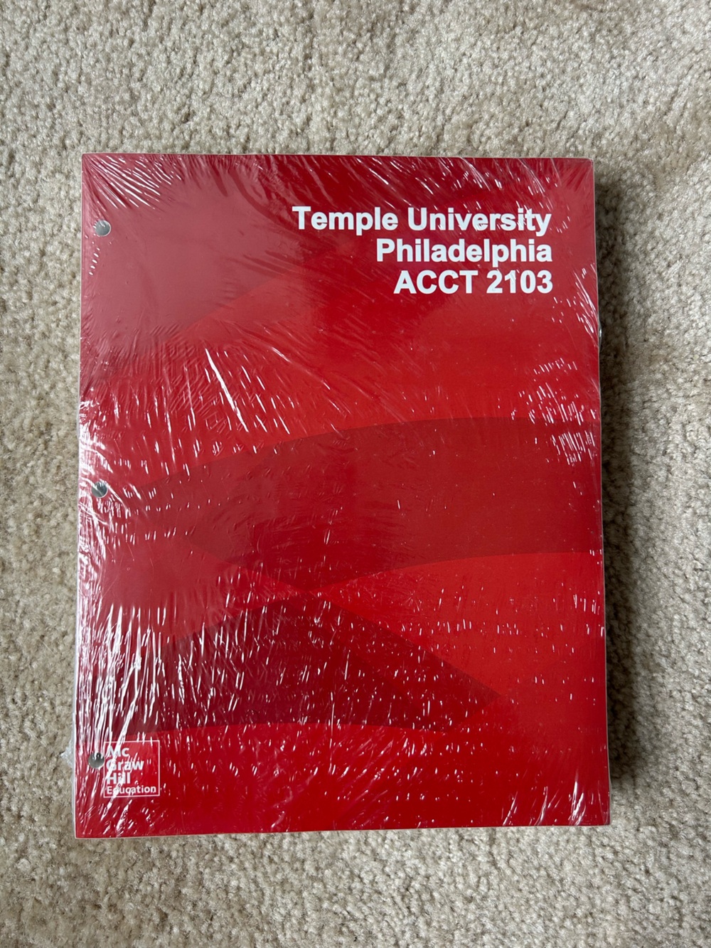 Temple University Philadelphia ACC 2103 textbook | BRAND NEW